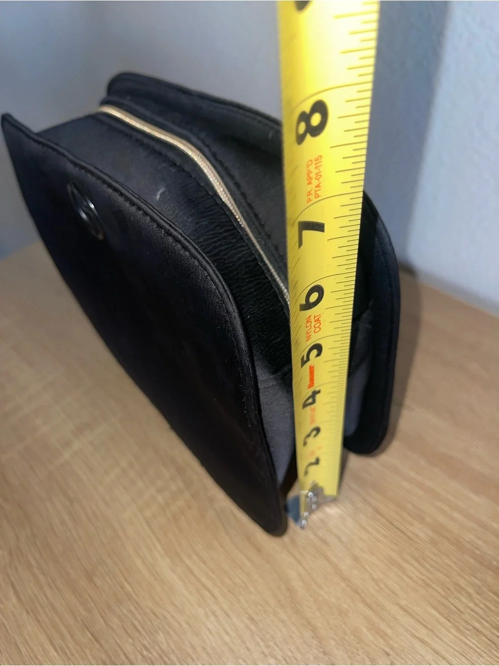 Giorgio Armani Beauty Black Satin Cosmetic Makeup Bag Pouch